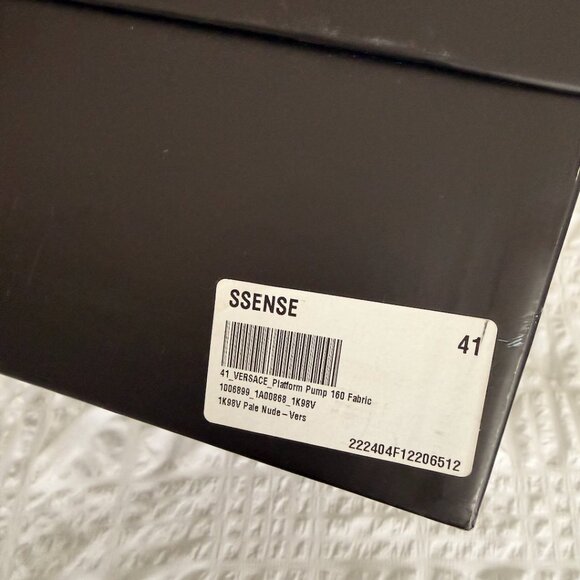 VERSACE Beige Aevitas Pointy Platform Heels - Picture 9 of 9